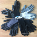 13G Black Polyester Liner Black Nitrile Palm Coated Work Gloves